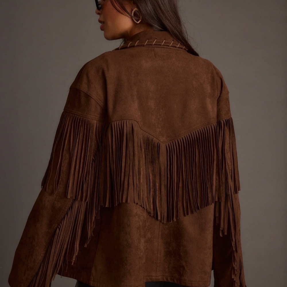 12th Tribe Devon Mocha Vegan Suede Shacket